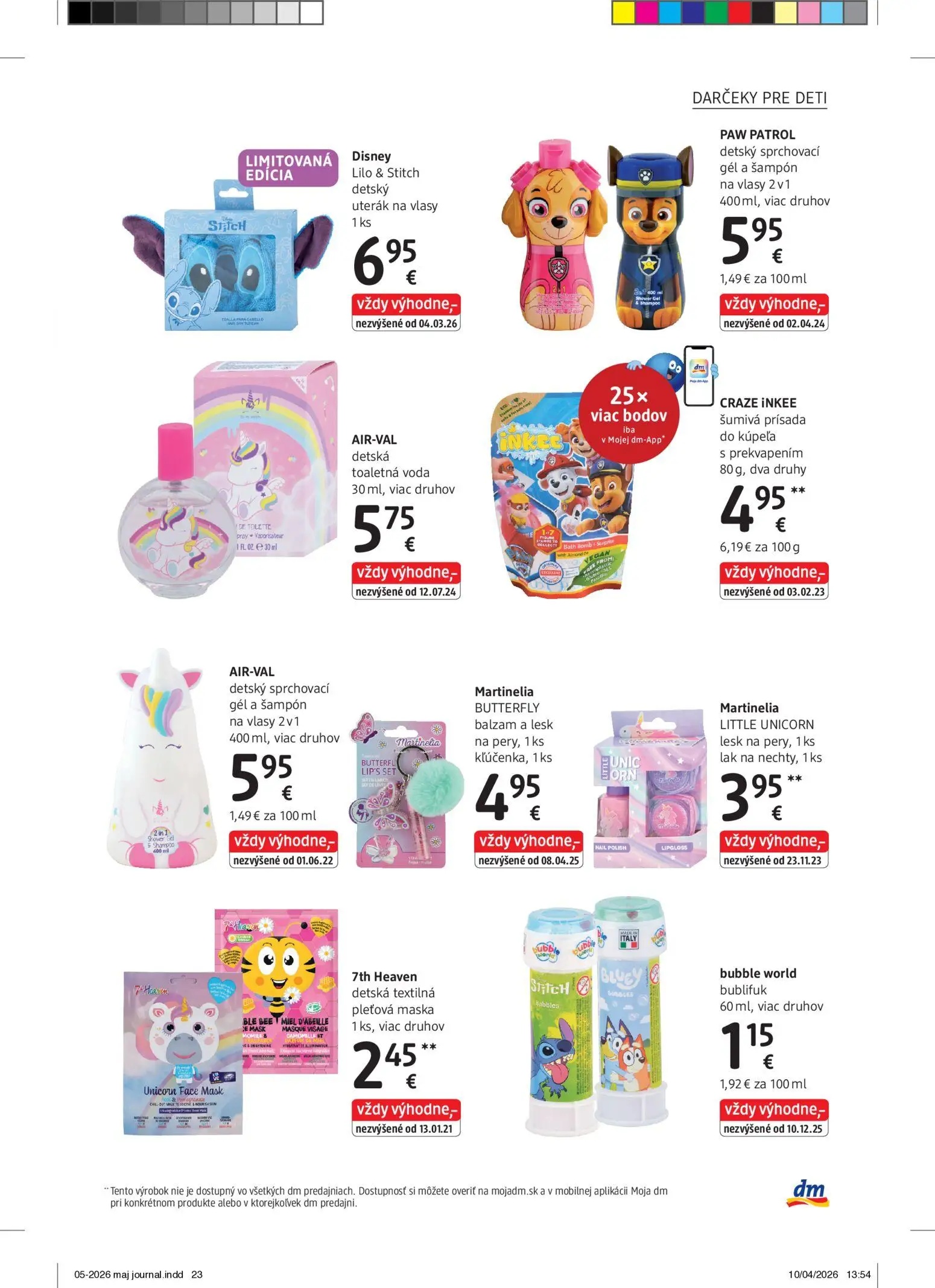 DM Drogerie leták, strana 23 z 32 — PAW PATROL detský sprchovací gél a šampón na vlasy 2v1