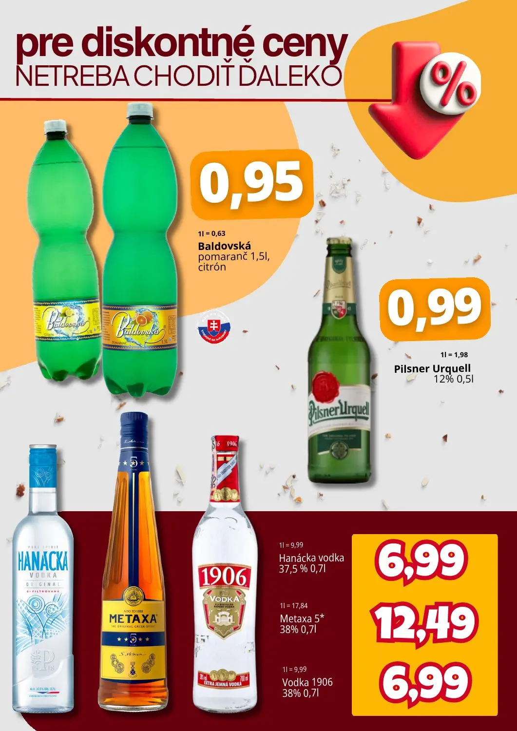 Cba Komfos OC Madaras leták, strana 4 z 4 — Metaxa 5*, Hanácka vodka, Vodka 1906