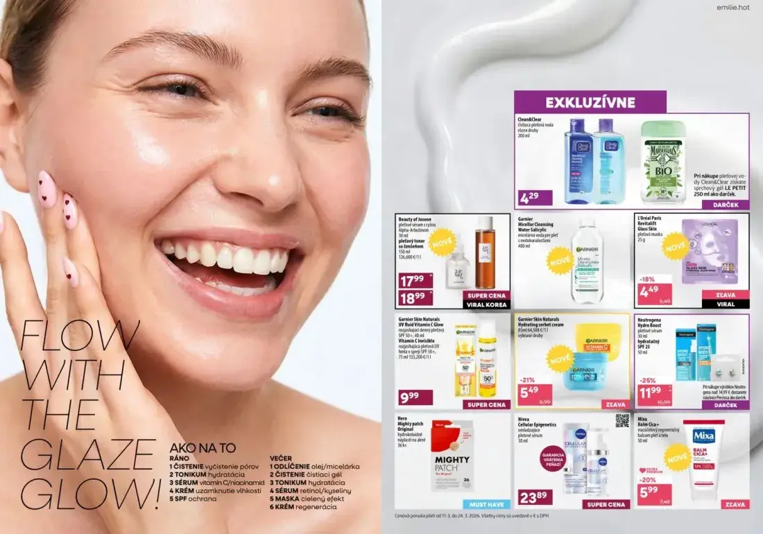 101 Drogerie leták, strana 8 z 10 — Neutrogena Hydro Boost pleťové sérum, Garnier Skin Naturals Hydrating sorbet cream, Mixa…