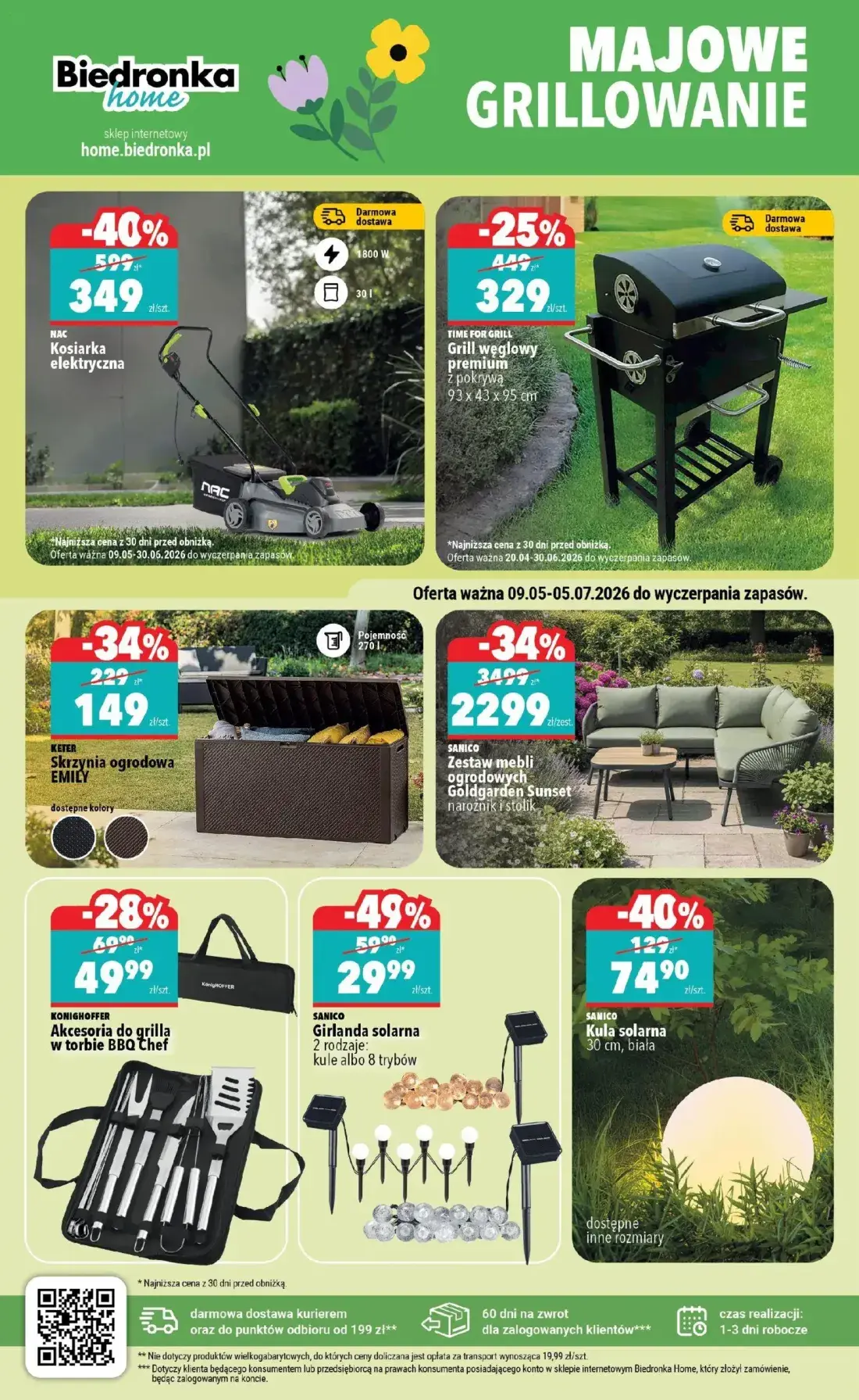 Biedronka gazetka, strona 2 z 7 — Zestaw mebli ogrodowych Goldgarden Sunset, Grill węglowy premium, Skrzynia ogrodowa EMILY