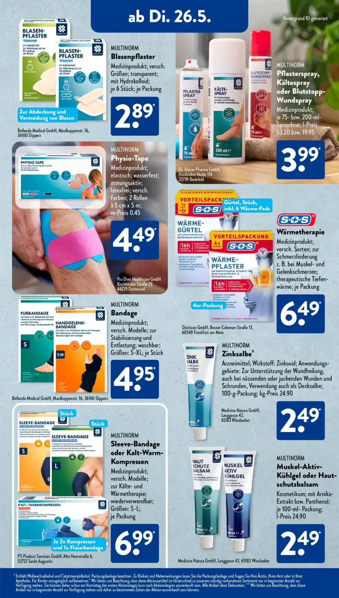 Aldi Süd Prospekt, Seite 2 von 25 — MULTINORM Blasenpflaster, MULTINORM Pflasterspray, Kältespray oder Blutstopp-Wundspray