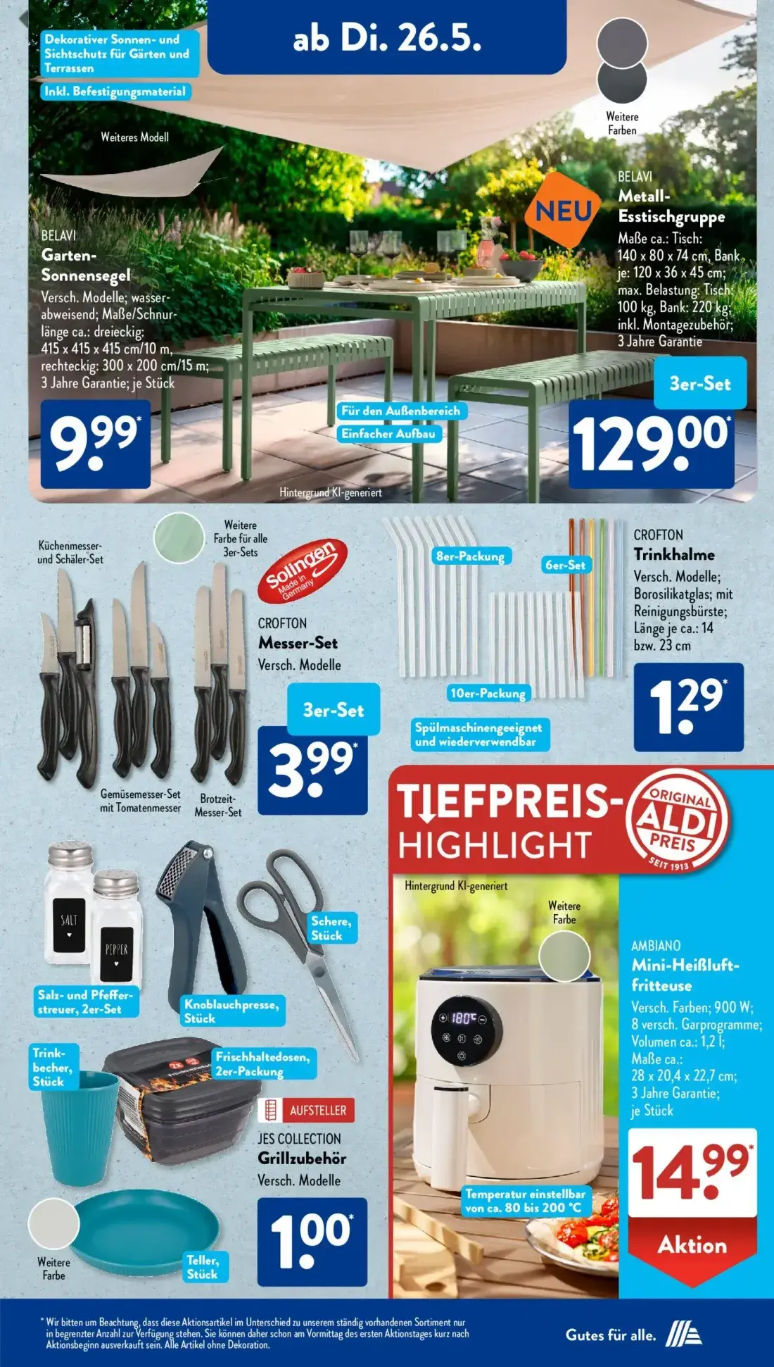 Aldi Süd Prospekt, Seite 6 von 25 — CROFTON Messer-Set, JES COLLECTION Grillzubehör