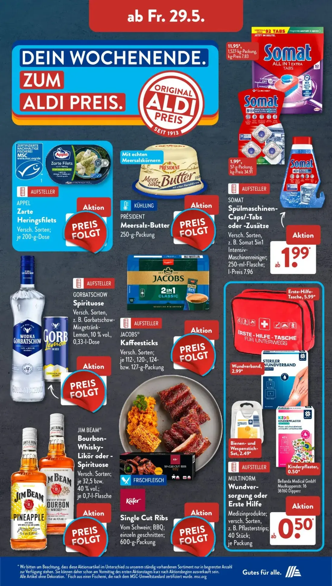 Aldi Süd Prospekt, Seite 12 von 25 — Erste-Hilfe-Tasche, STERILER Wundverband, Kinderpflaster