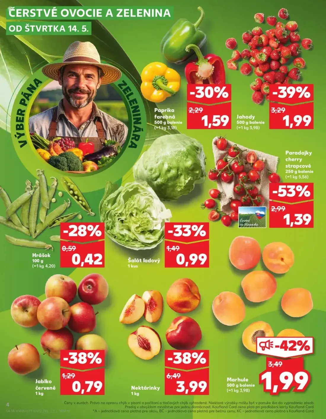 Kaufland leták, strana 4 z 76 — Paradajky cherry strapcové, Marhule, Jahody