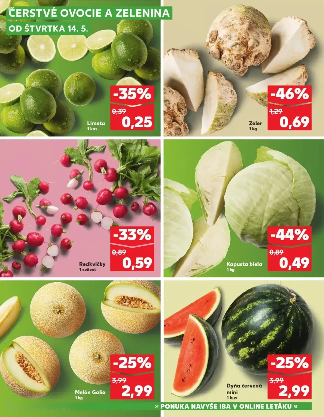 Kaufland leták, strana 6 z 76 — Zeler, Kapusta biela, Limeta