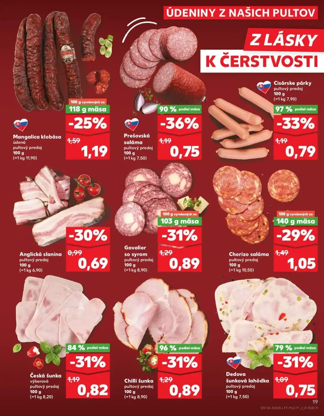 Kaufland leták, strana 19 z 76 — Cisárske párky, Gavalier so syrom