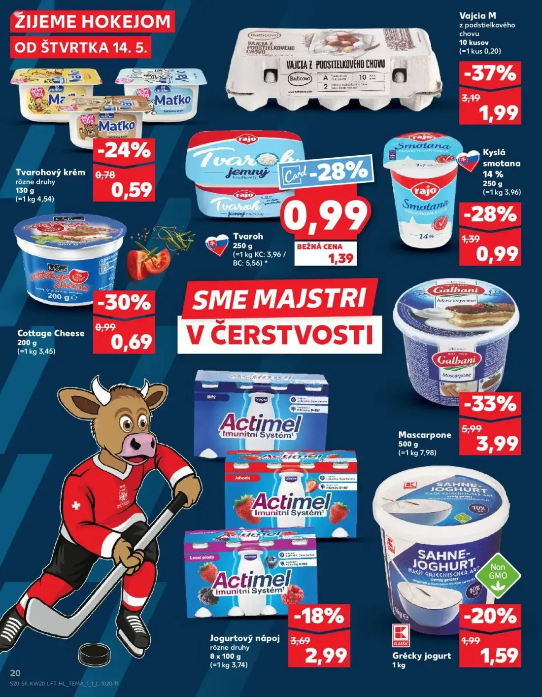 Kaufland leták, strana 20 z 76 — Mascarpone, Tvaroh