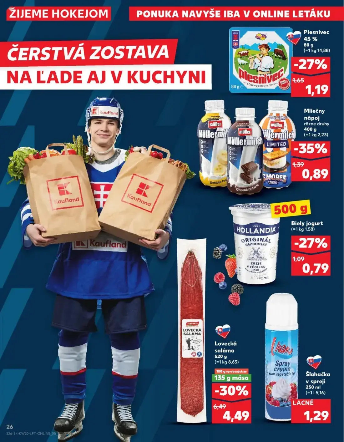 Kaufland leták, strana 26 z 76 — Šľahačka v spreji Juan