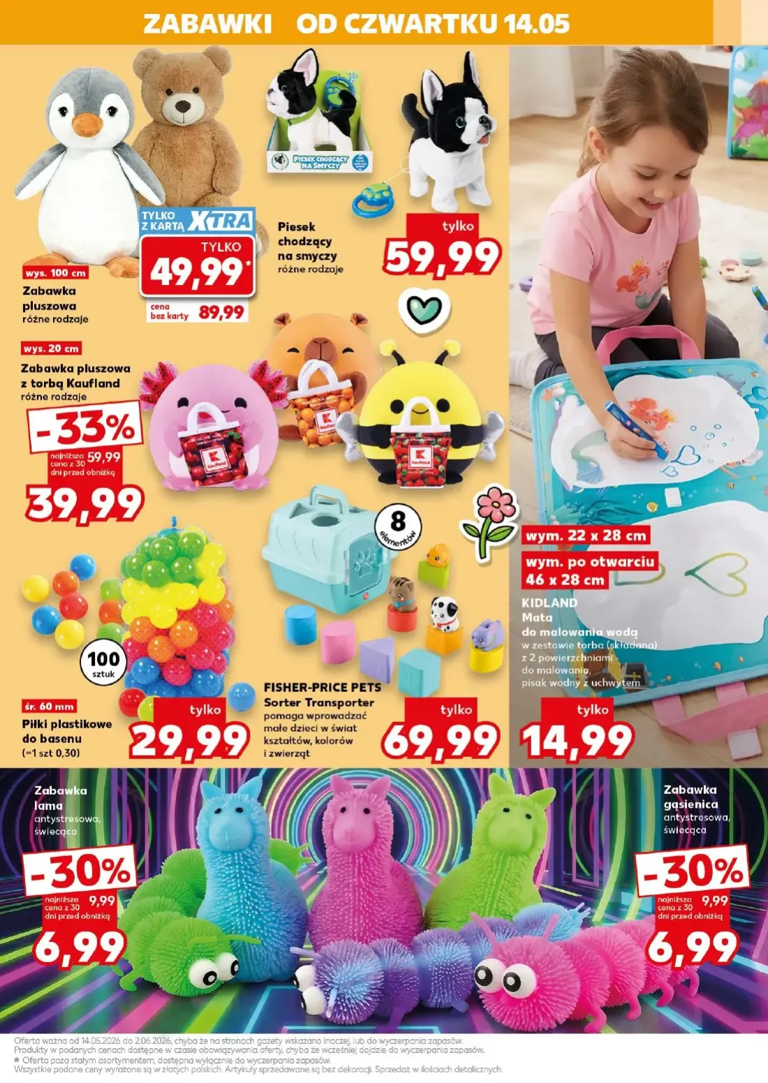 Kaufland gazetka, strona 13 z 20 — Zabawka pluszowa, Zabawka pluszowa z torbą Kaufland, Piesek chodzący na smyczy