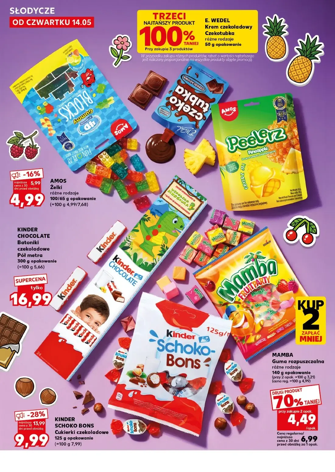 Kaufland gazetka, strona 18 z 20 — KINDER SCHOKO BONS Cukierki czekoladowe, MAMBA Guma rozpuszczalna, AMOS Żelki