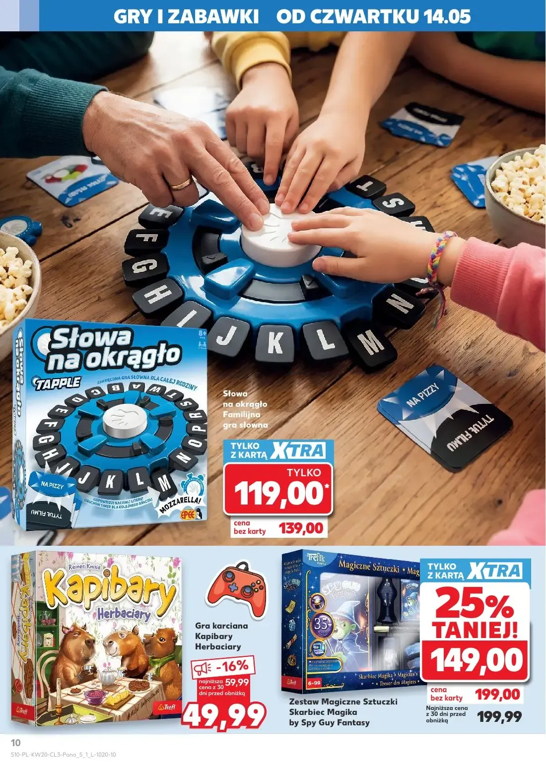 Kaufland gazetka, strona 10 z 20 — Zestaw Magiczne Sztuczki Skarbiec Magika by Spy Guy Fantasy, Słowa na okrągło Familijna g…