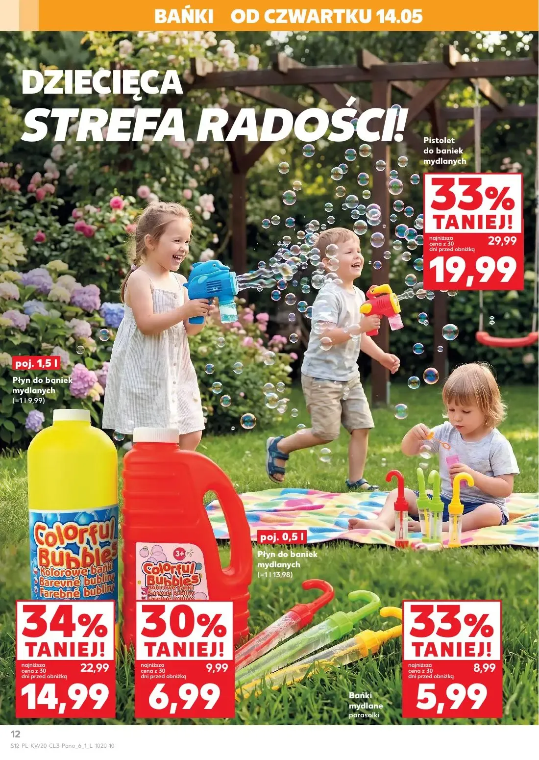 Kaufland gazetka, strona 12 z 20 — Pistolet do baniek mydlanych, Płyn do baniek mydlanych, Płyn do baniek mydlanych