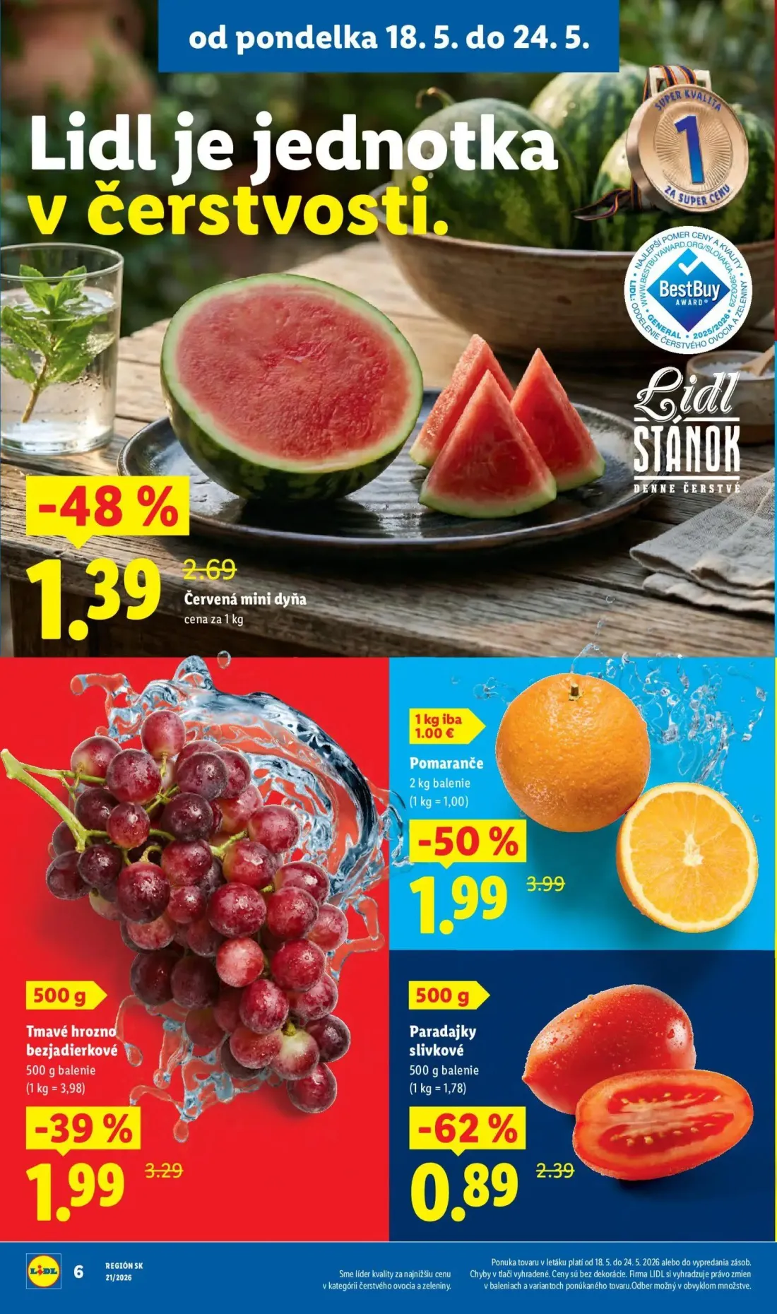 Lidl leták, strana 6 z 94 — Paradajky slivkové