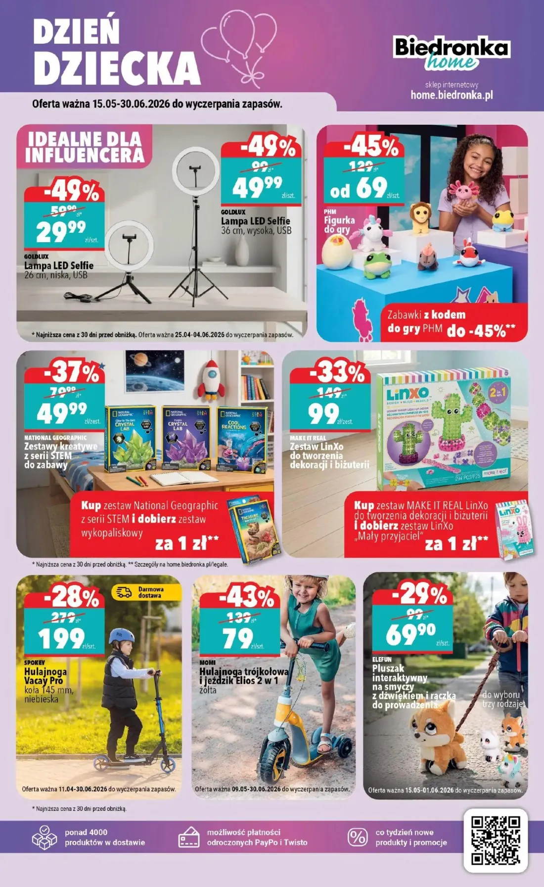Biedronka gazetka, strona 3 z 6 — Hulajnoga Vacay Pro, Figurka do gry, Hulajnoga trójkołowa i jeździk Elios 2 w 1