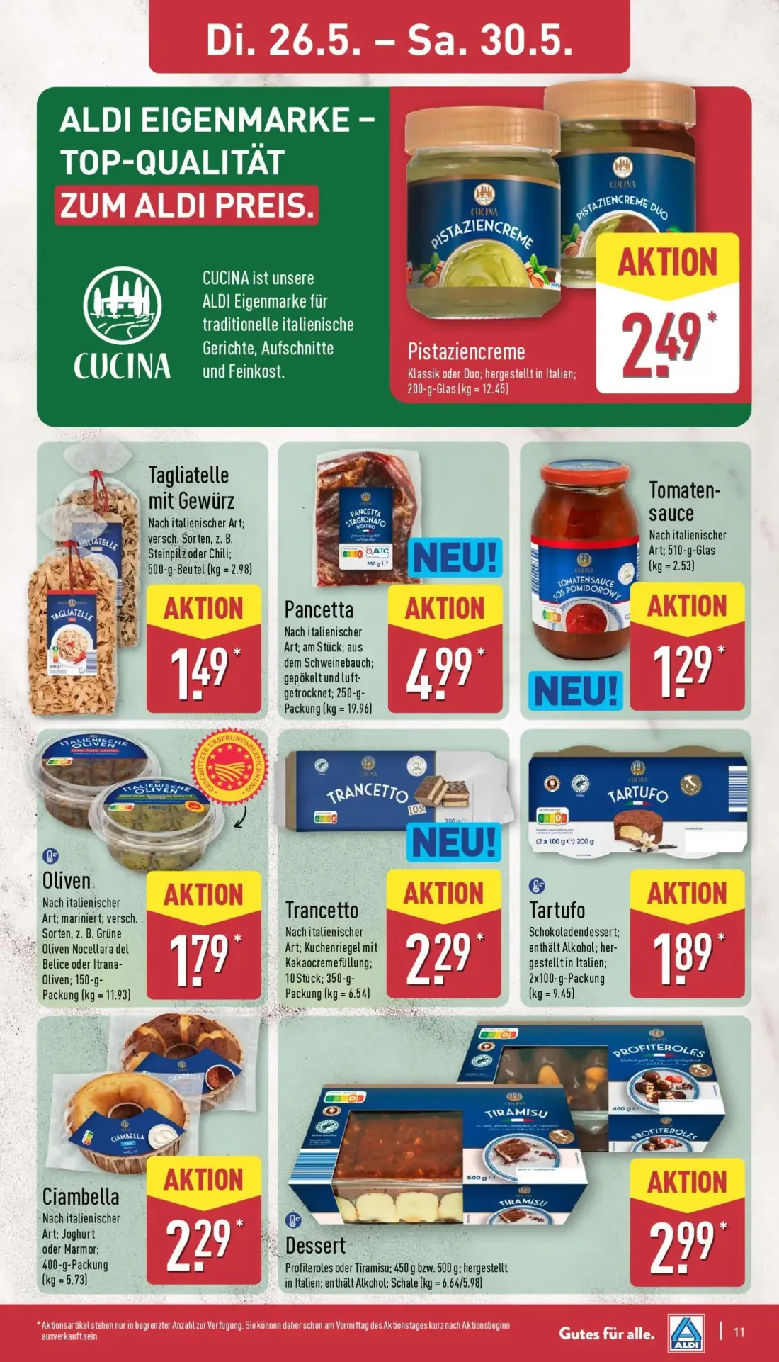 Aldi Nord Prospekt, Seite 11 von 42 — Tomatensauce