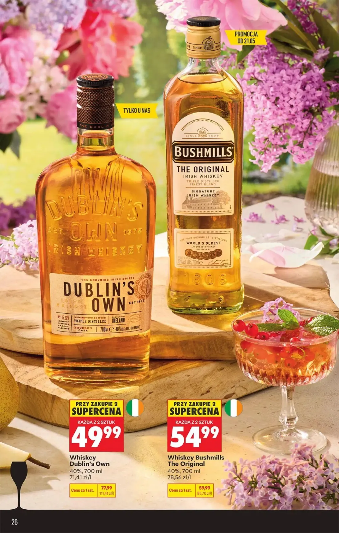 Biedronka gazetka, strona 26 z 36 — Whiskey Dublin's Own, Whiskey Bushmills The Original