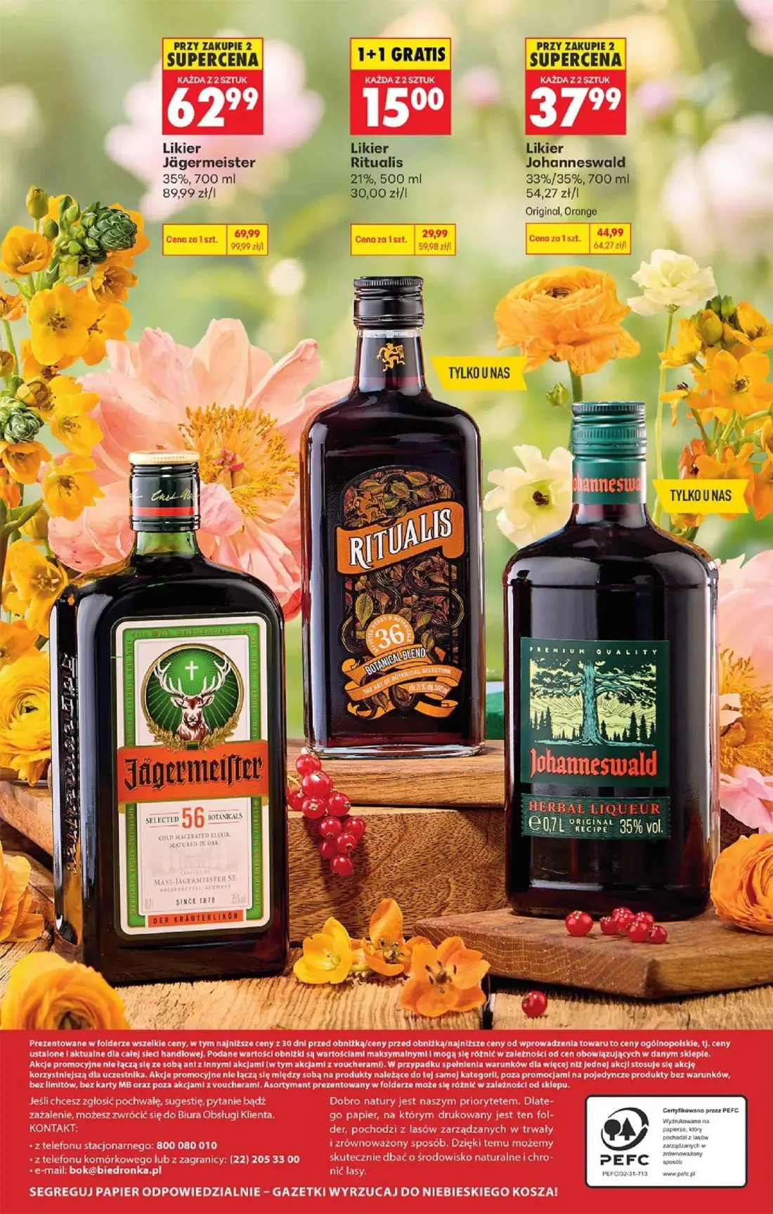 Biedronka gazetka, strona 36 z 36 — Likier Ritualis, Likier Jägermeister, Likier Johanneswald