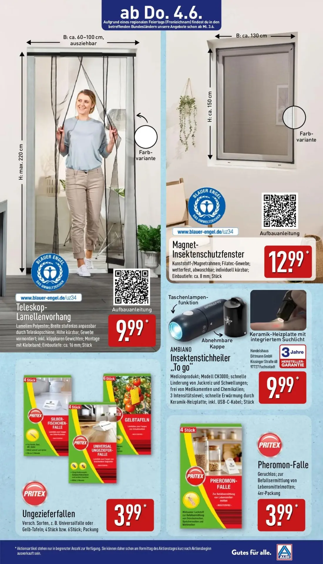 Aldi Nord Prospekt, Seite 15 von 15 — Insektenstichheiler „To go”, Ungezieferfallen