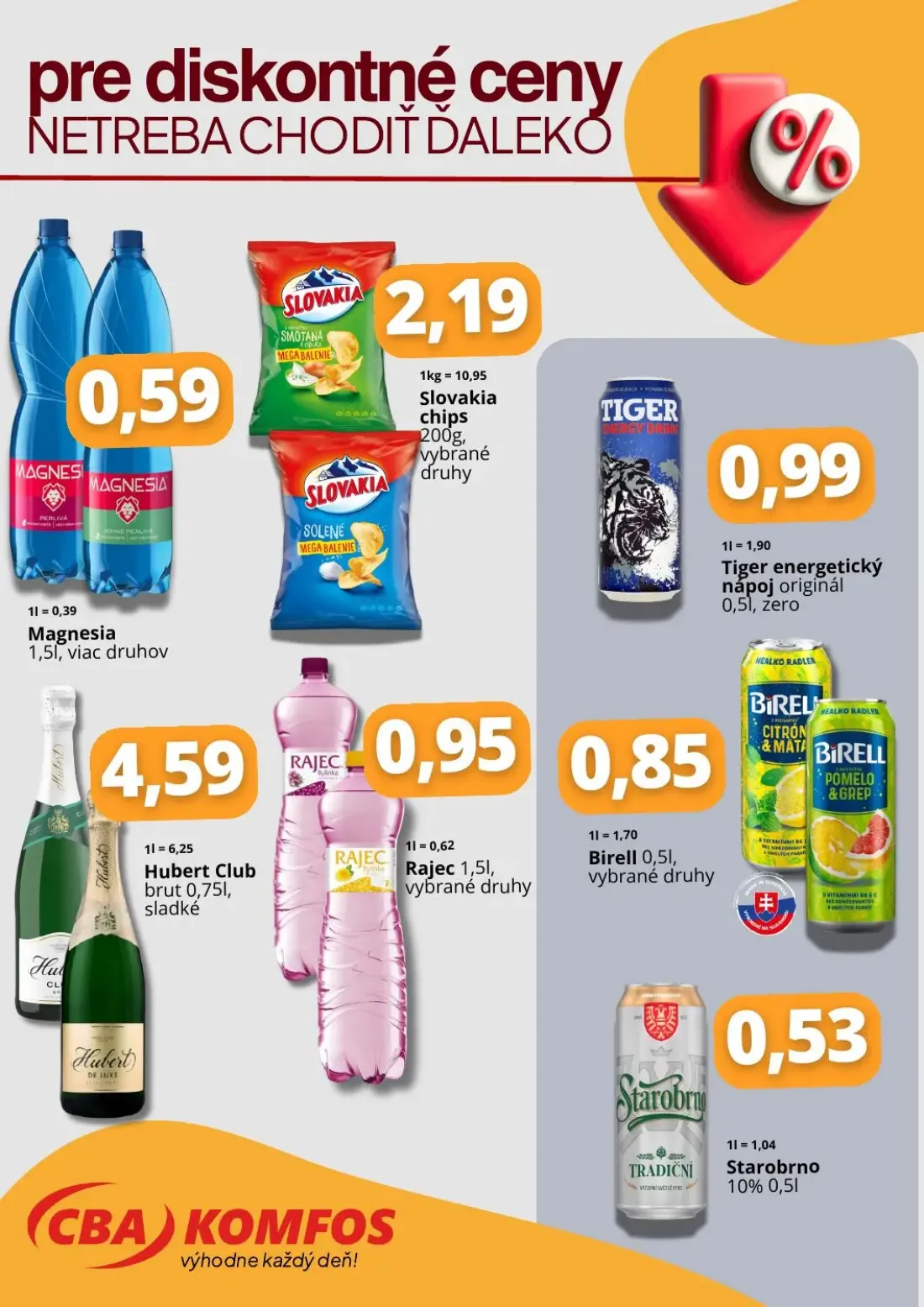 Cba Komfos OC Madaras leták, strana 4 z 4 — Magnesia, Slovakia chips, Tiger energetický nápoj originál