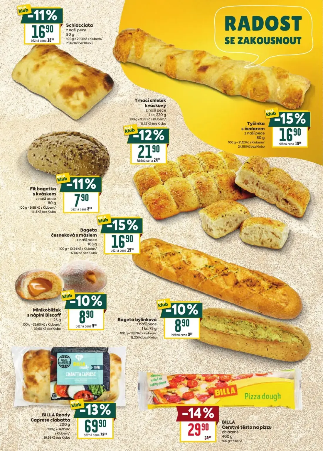 Billa leták, strana 5 z 30 — BILLA Ready Caprese ciabatta, Trhací chlebík kváskový z naší pece