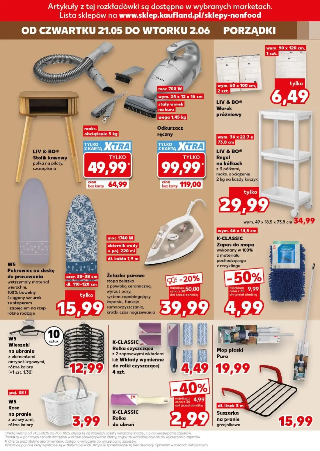Kaufland gazetka, strona 9 z 18 — Odkurzacz ręczny, Żelazko parowe, K-CLASSIC Zapas do mopa