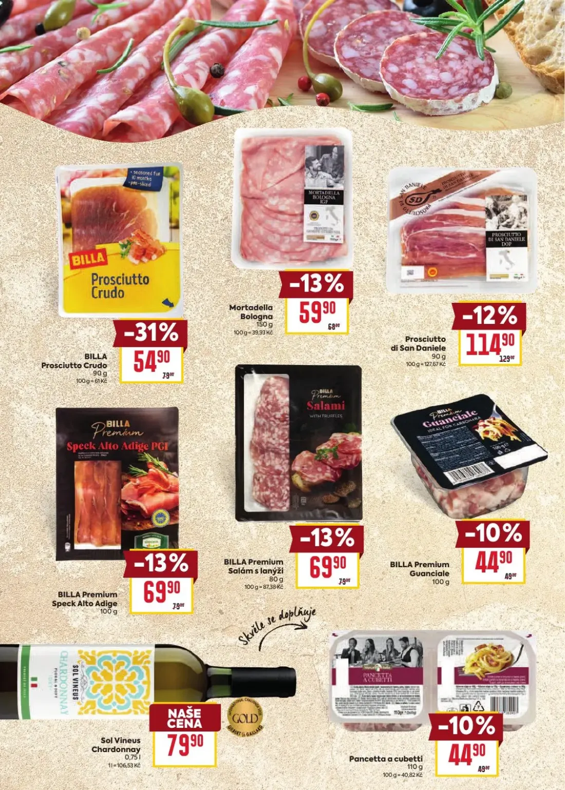Billa leták, strana 14 z 30 — BILLA Prosciutto Crudo