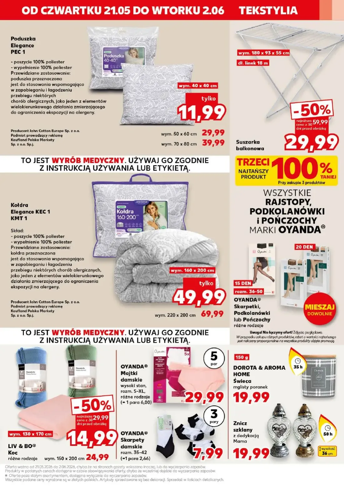 Kaufland gazetka, strona 13 z 18 — Suszarka balkonowa, LIV & BO® Koc, Poduszka Elegance PEC 1