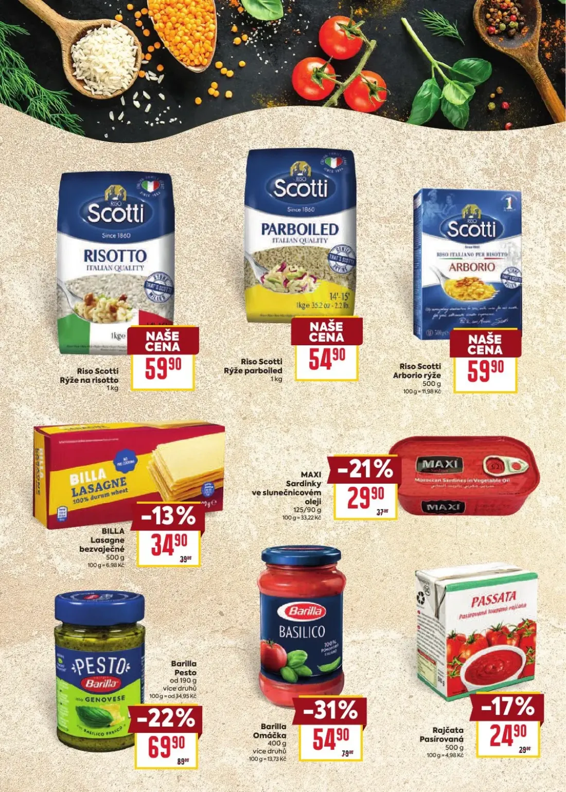 Billa leták, strana 18 z 30 — Barilla Pesto