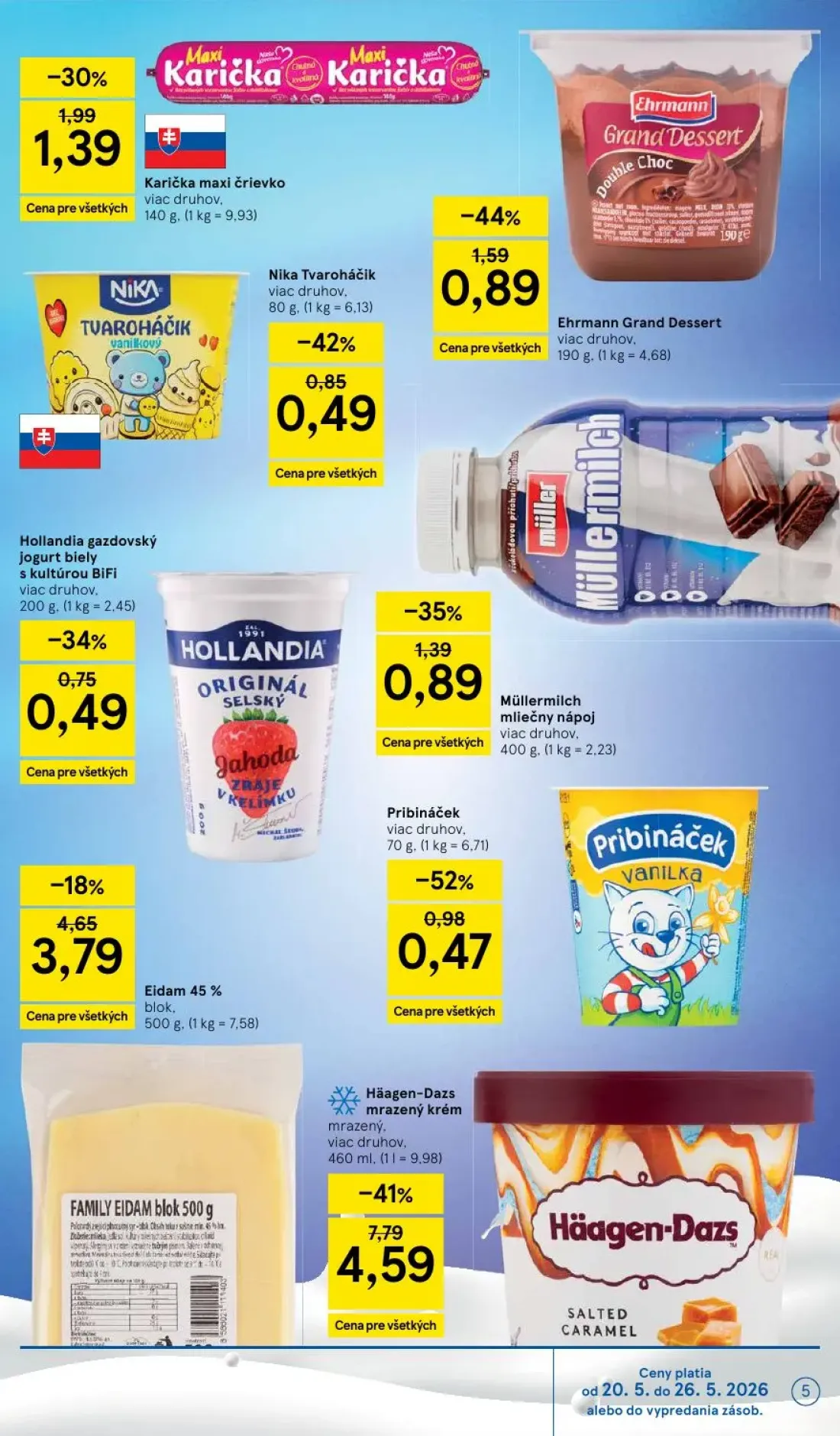 Tesco leták, strana 5 z 49 — Häagen-Dazs mrazený krém