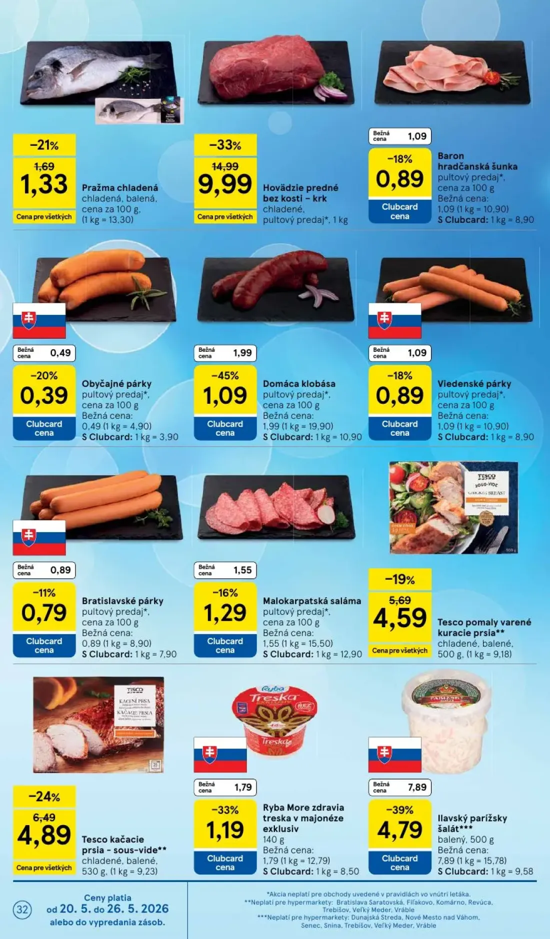 Tesco leták, strana 32 z 49 — Pražma chladená