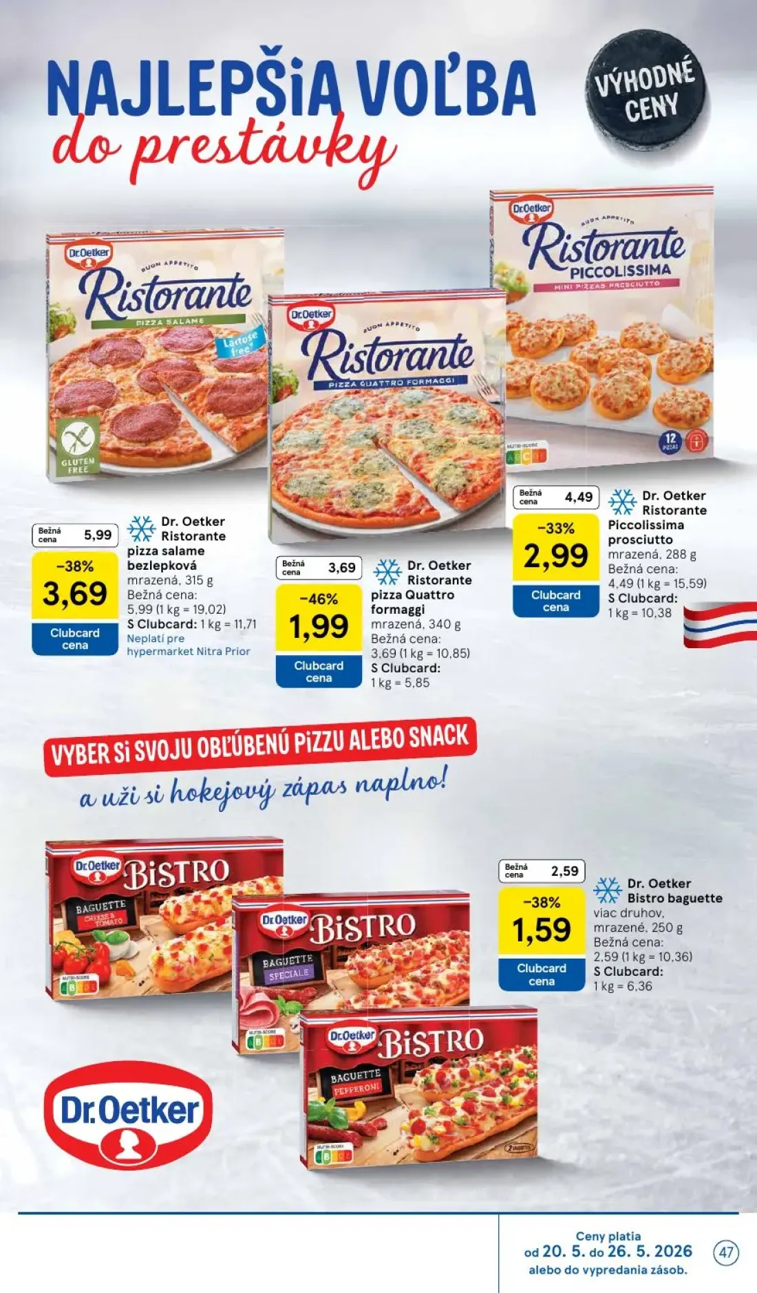 Tesco leták, strana 47 z 49 — Dr. Oetker Ristorante pizza Quattro formaggi