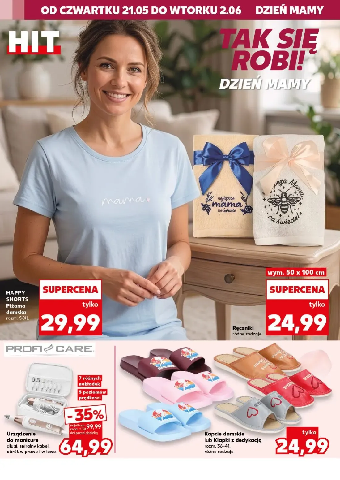 Kaufland gazetka, strona 4 z 18 — Piżama damska, Ręczniki, Kapcie damskie lub Klapki z dedykacją