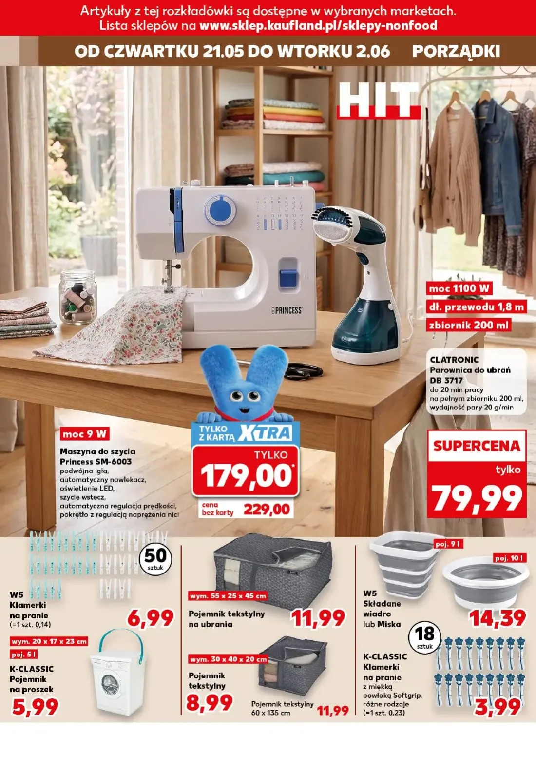 Kaufland gazetka, strona 8 z 18 — W5 Klamerki na pranie, K-CLASSIC Pojemnik na proszek, Pojemnik tekstylny na ubrania