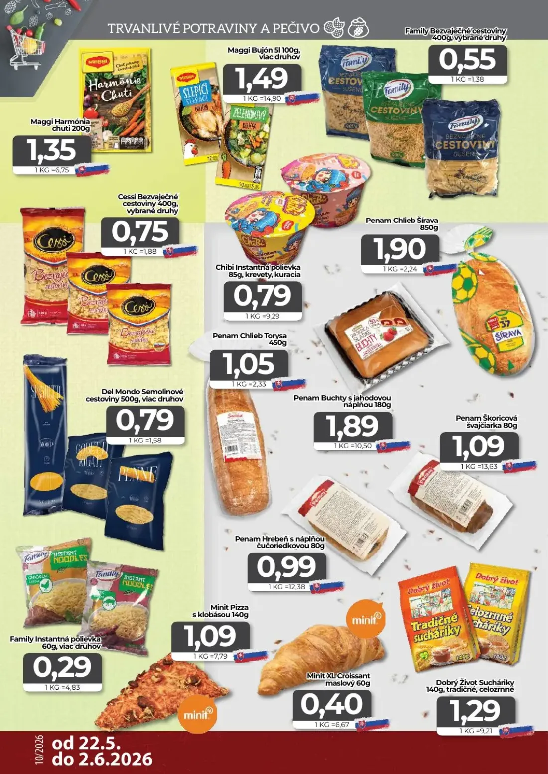 Cba Komfos leták, strana 8 z 16 — Maggi Harmónia chuti, Maggi Bujón 51, viac druhov, Family Bezvaječné cestoviny, vybrané dr…