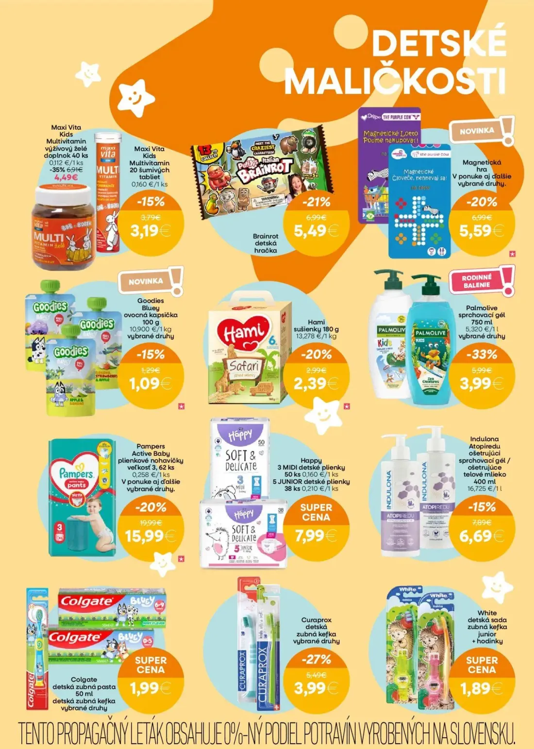 101 Drogerie leták, strana 3 z 12 — Pampers Active Baby plienkové nohavičky, Maxi Vita Kids Multivitamin výživový želé dopln…