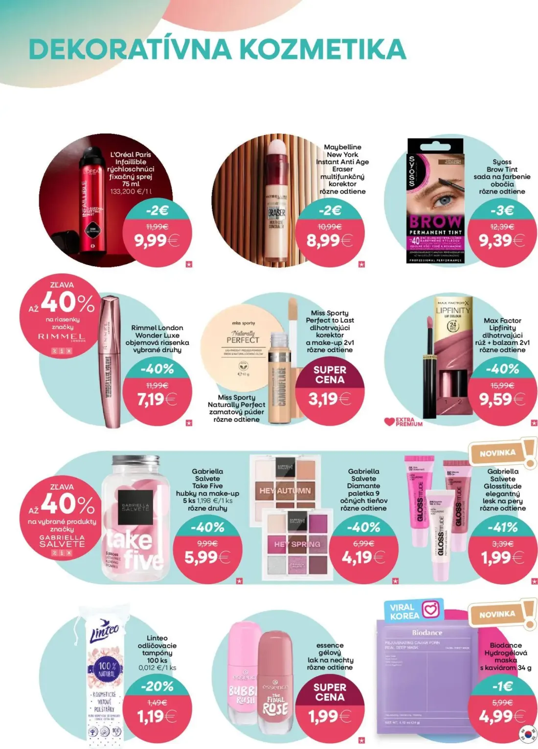 101 Drogerie leták, strana 4 z 12 — Max Factor Lipfinity dlhotrvajúci rúž + balzam 2v1, Rimmel London Wonder Luxe objemová r…
