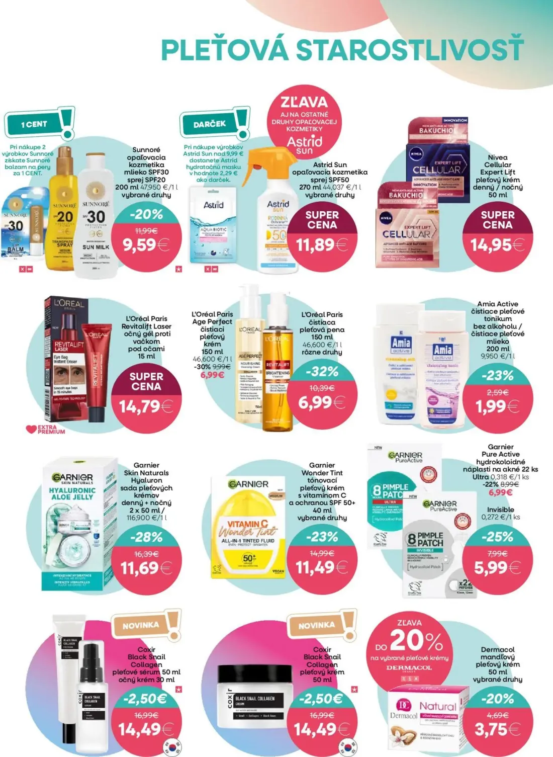 101 Drogerie leták, strana 5 z 12 — Garnier Skin Naturals Hyaluron sada pleťových krémov denný + nočný, L'Oréal Paris čistia…