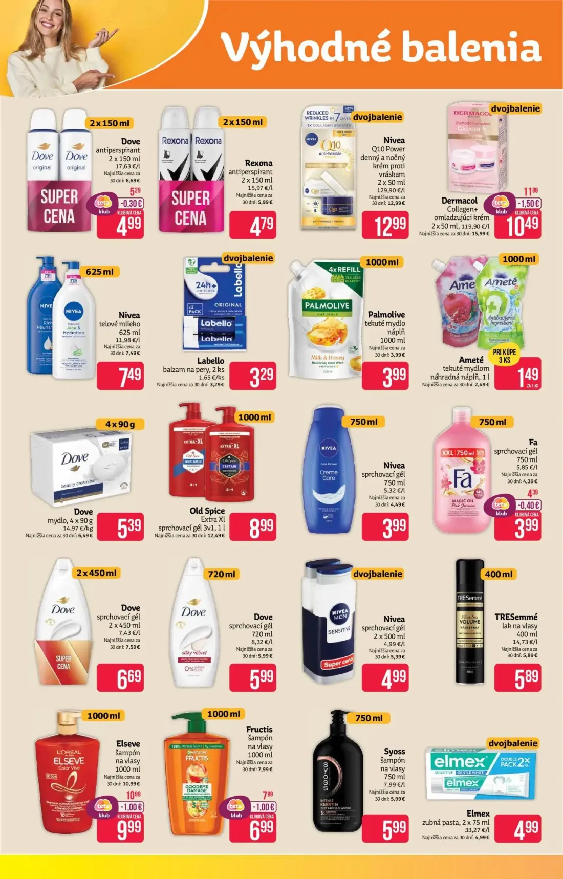 Teta Drogerie leták, strana 2 z 18 — Dermacol Collagen+ omladzujúci krém, Elseve šampón na vlasy, Fructis šampón na vlasy