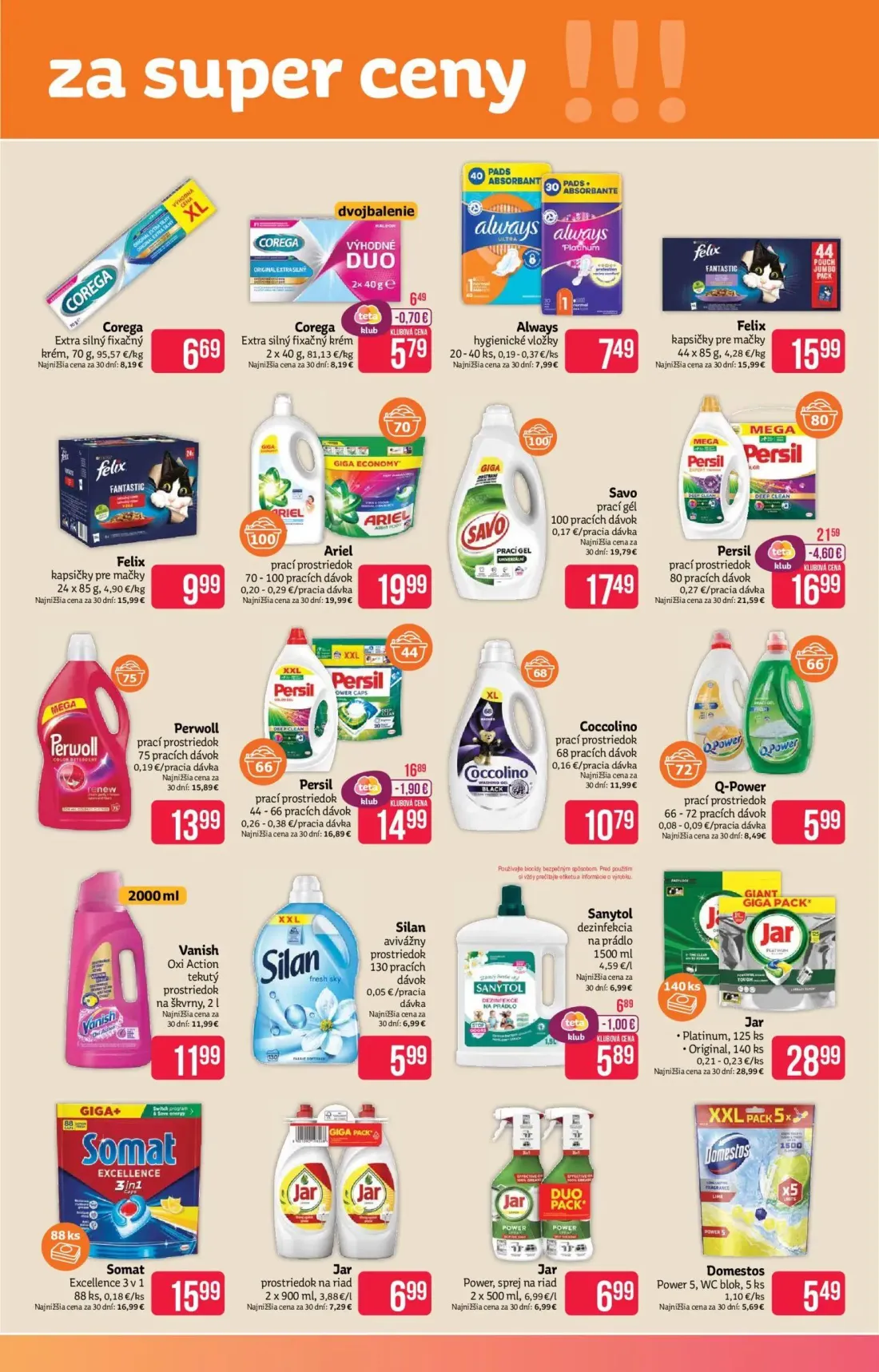 Teta Drogerie leták, strana 3 z 18 — Persil prací prostriedok, Persil prací prostriedok, Sanytol dezinfekcia na prádlo