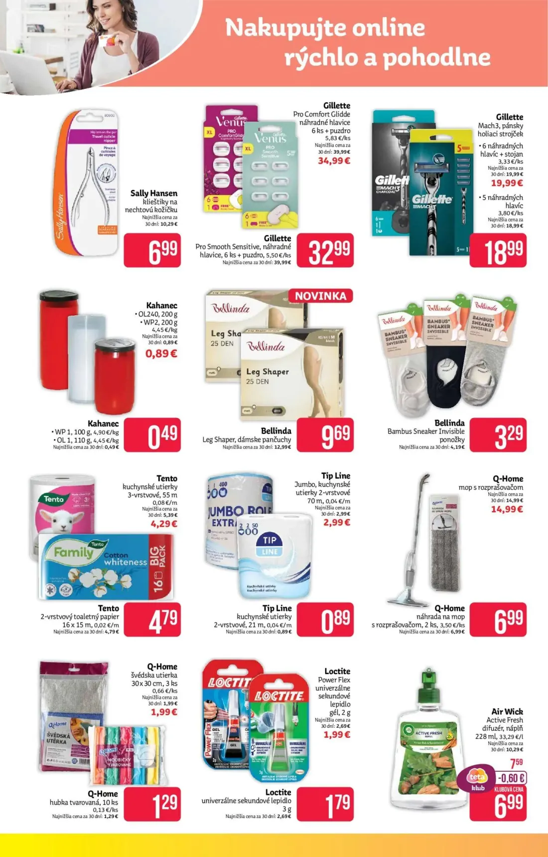 Teta Drogerie leták, strana 14 z 18 — Bellinda Leg Shaper, dámske pančuchy, Air Wick Active Fresh difuzér, náplň, Tento kuch…