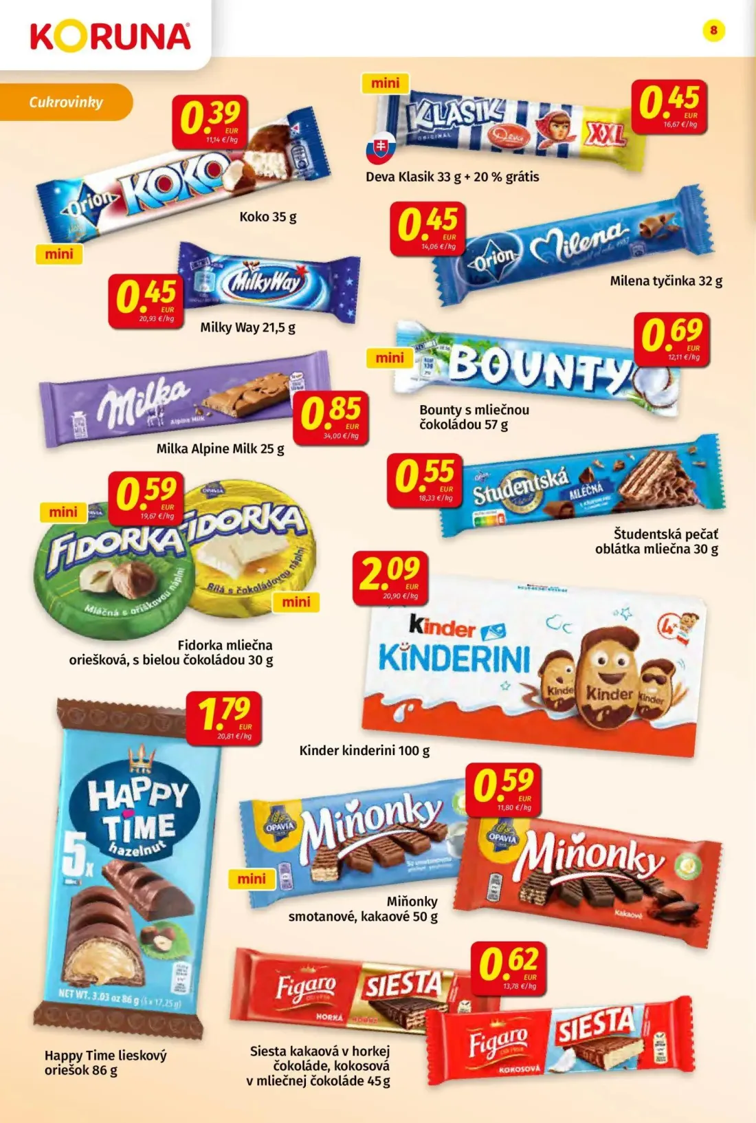 Koruna leták, strana 8 z 24 — Kinder kinderini