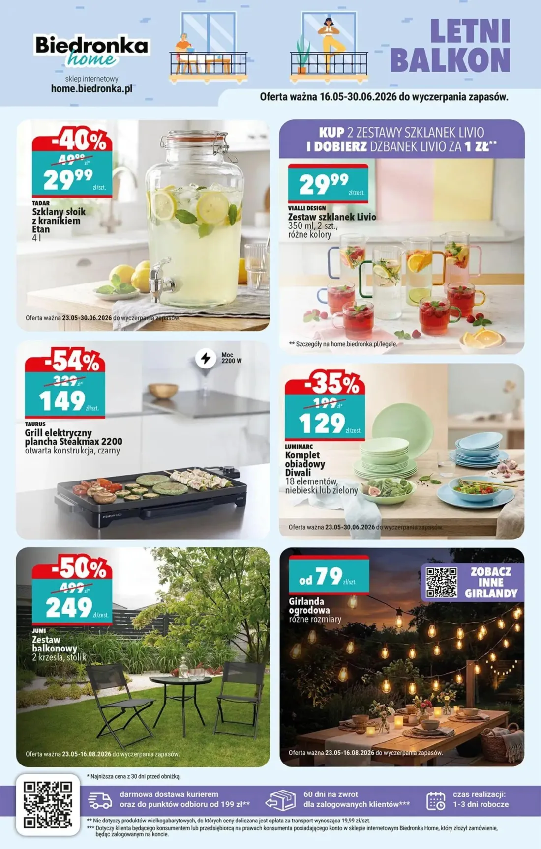 Biedronka gazetka, strona 56 z 58 — Grill elektryczny plancha Steakmax 2200, Komplet obiadowy Diwali, Szklany słoik z kranik…