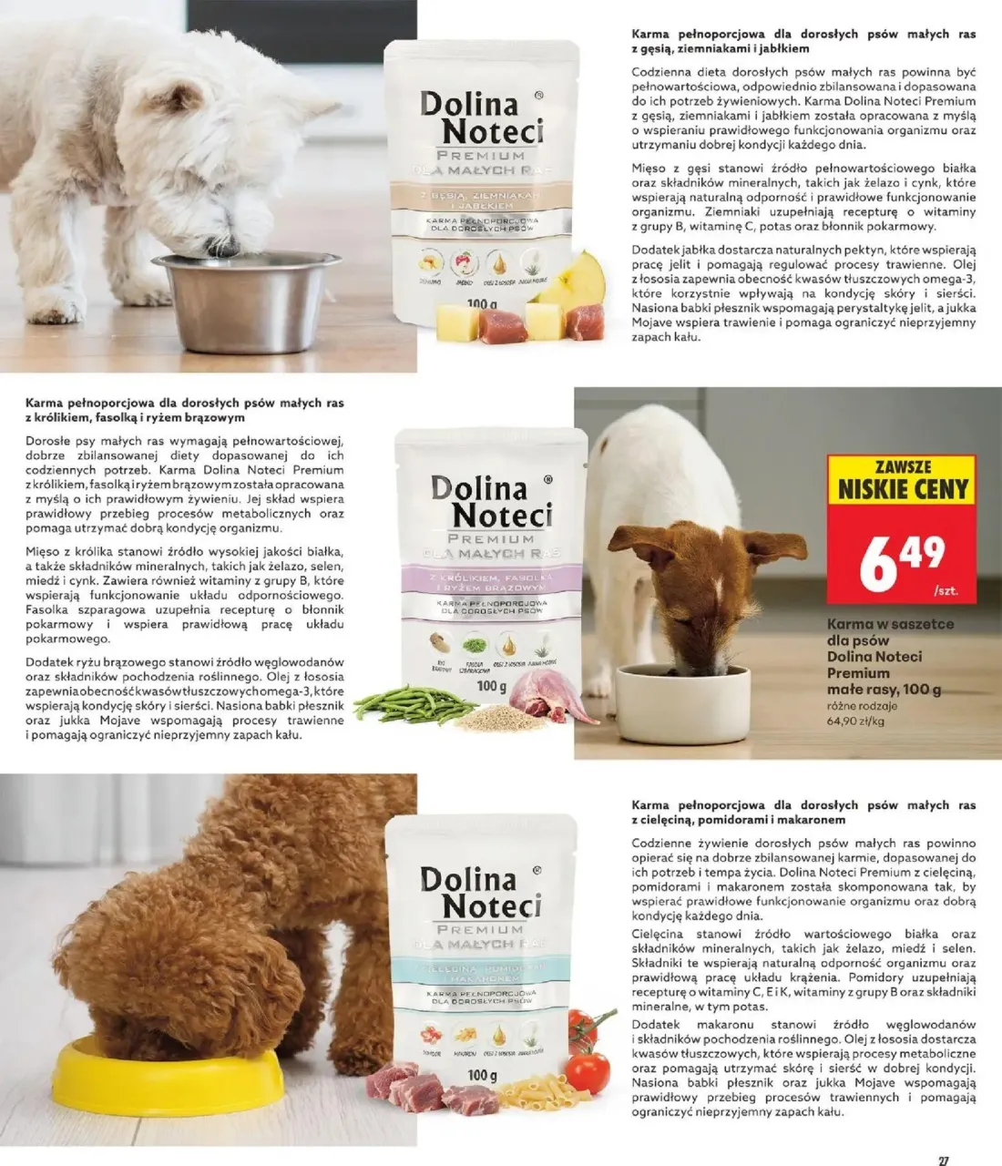 Biedronka gazetka, strona 27 z 32 — Karma w saszetce dla psów Dolina Noteci Premium małe rasy