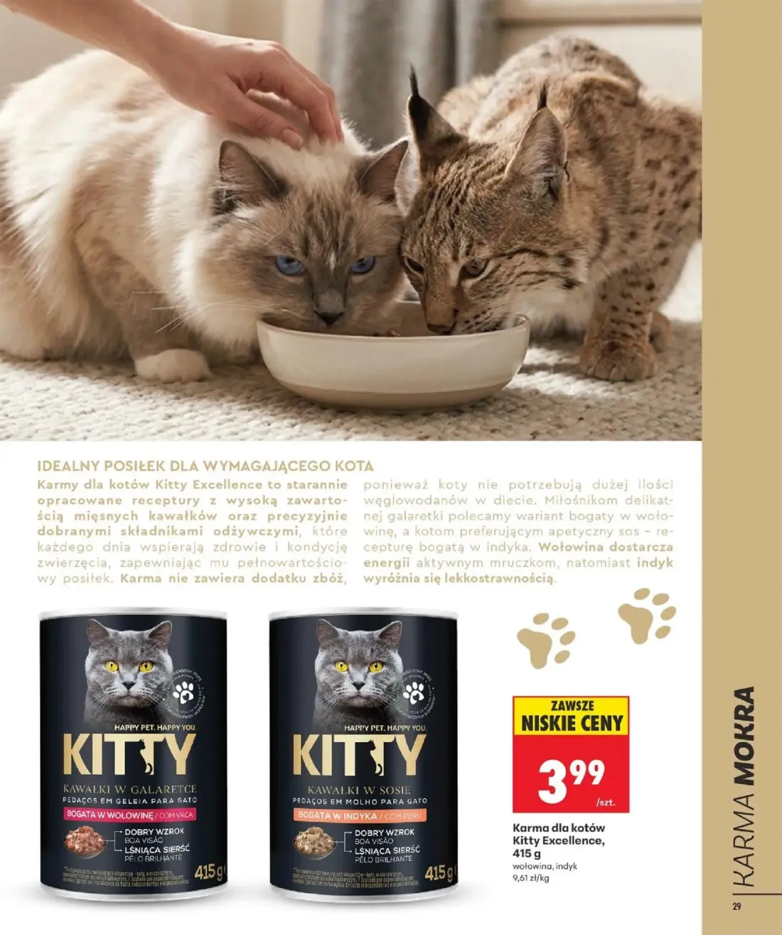 Biedronka gazetka, strona 29 z 32 — Karma dla kotów Kitty Excellence