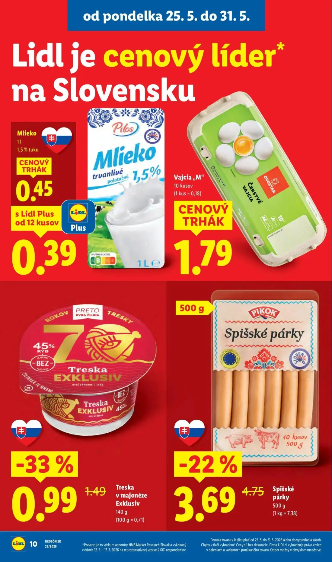 Lidl leták, strana 16 z 109 — Mlieko, Vajcia „M“