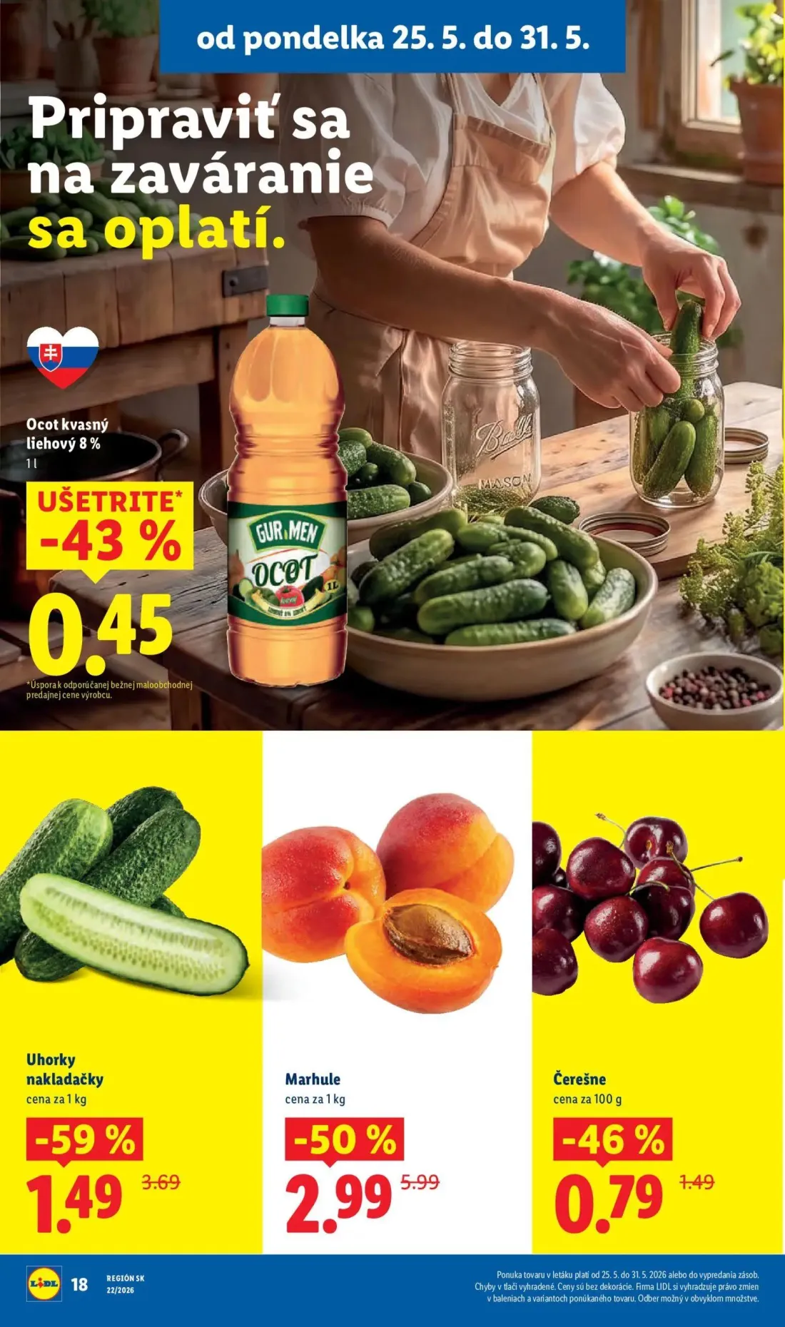Lidl leták, strana 26 z 109 — Marhule, Uhorky nakladačky, Čerešne