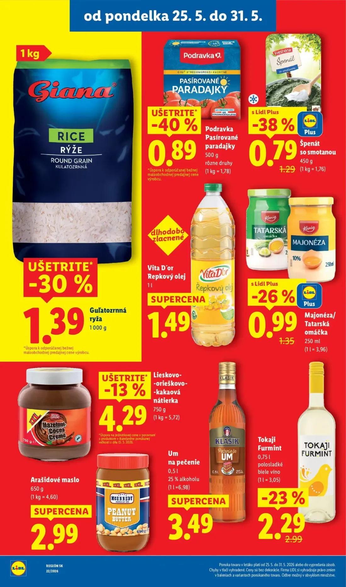 Lidl leták, strana 44 z 109 — Lieskovo-orieškovo-kakaová nátierka, Arašidové maslo, Um na pečenie