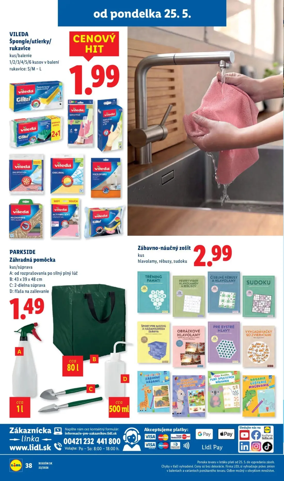 Lidl leták, strana 60 z 109 — VILEDA Špongie/utierky/rukavice