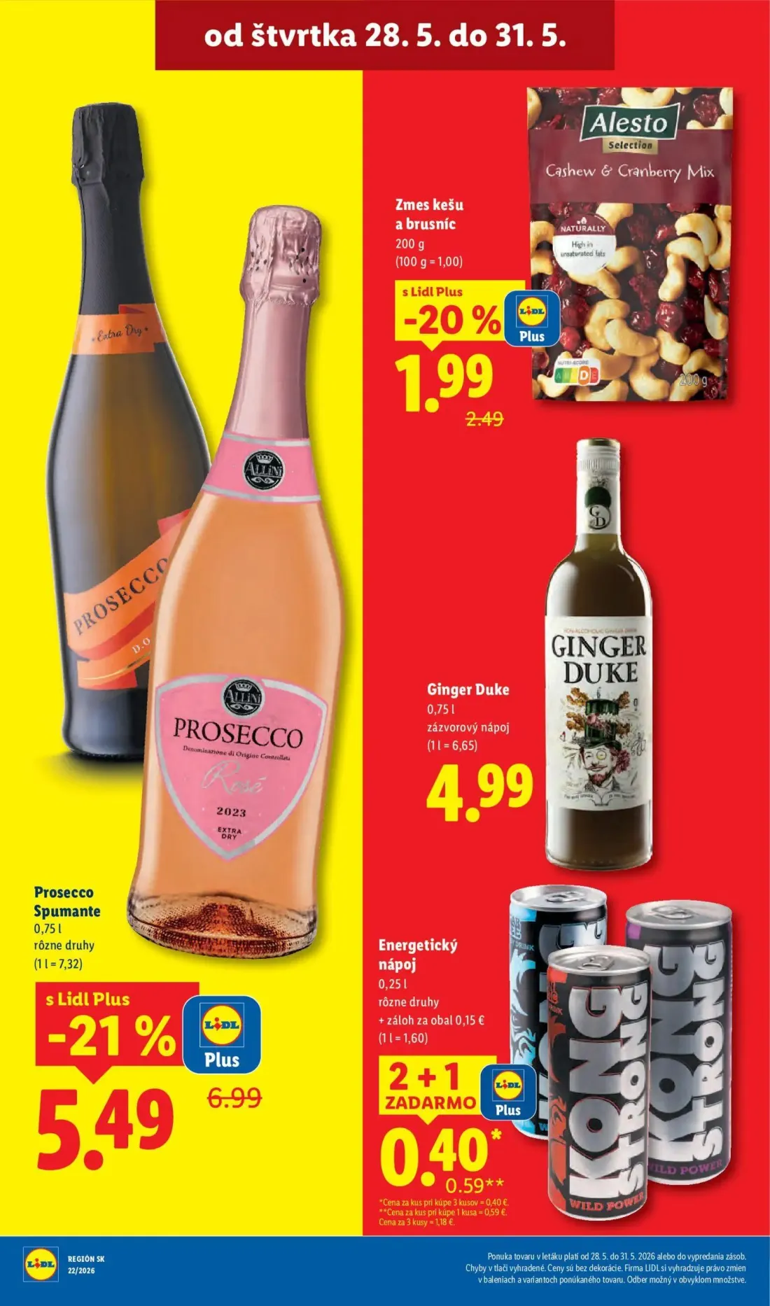 Lidl leták, strana 84 z 109 — Prosecco Spumante, Energetický nápoj