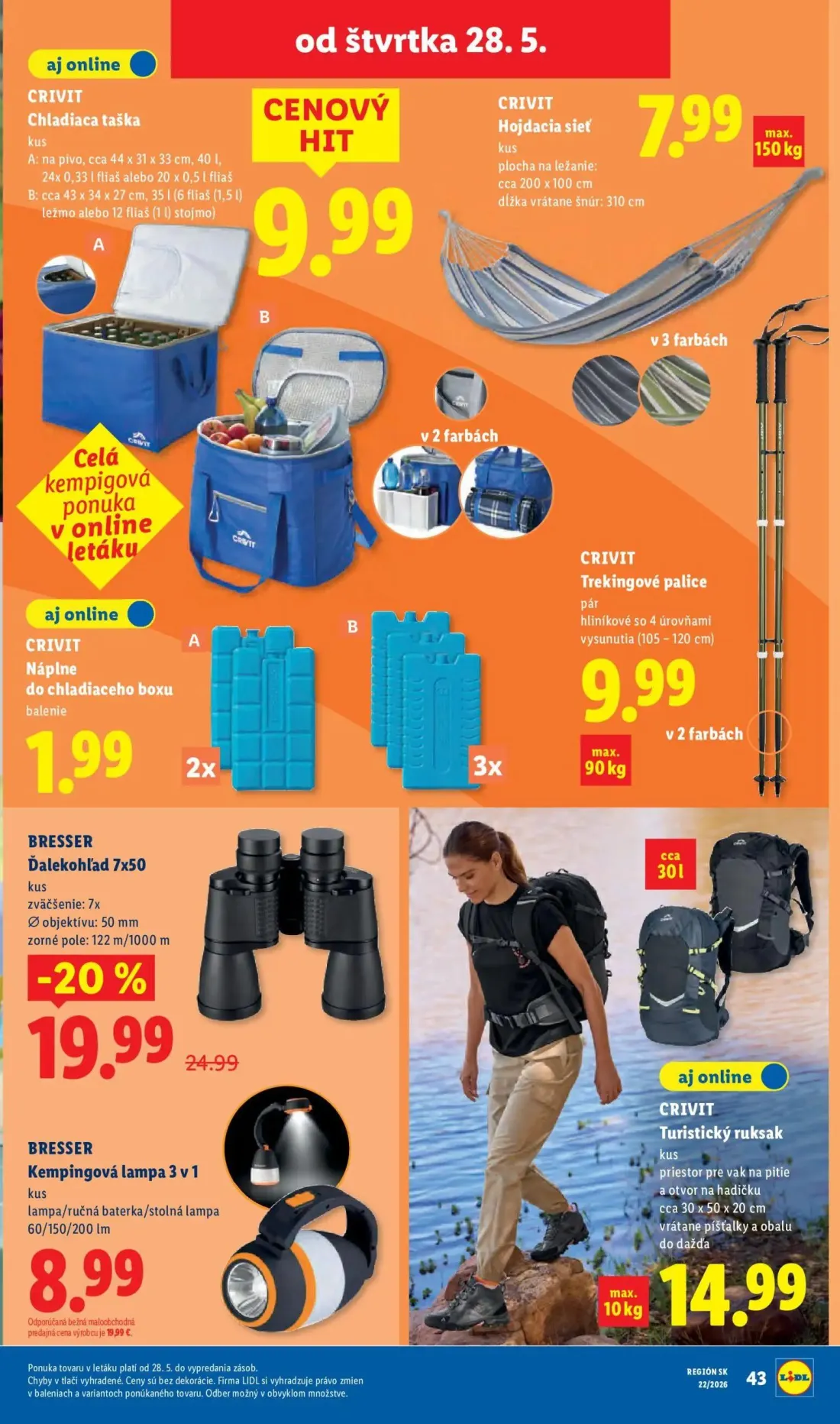 Lidl leták, strana 93 z 109 — CRIVIT Chladiaca taška, CRIVIT Hojdacia sieť, CRIVIT Náplne do chladiaceho boxu